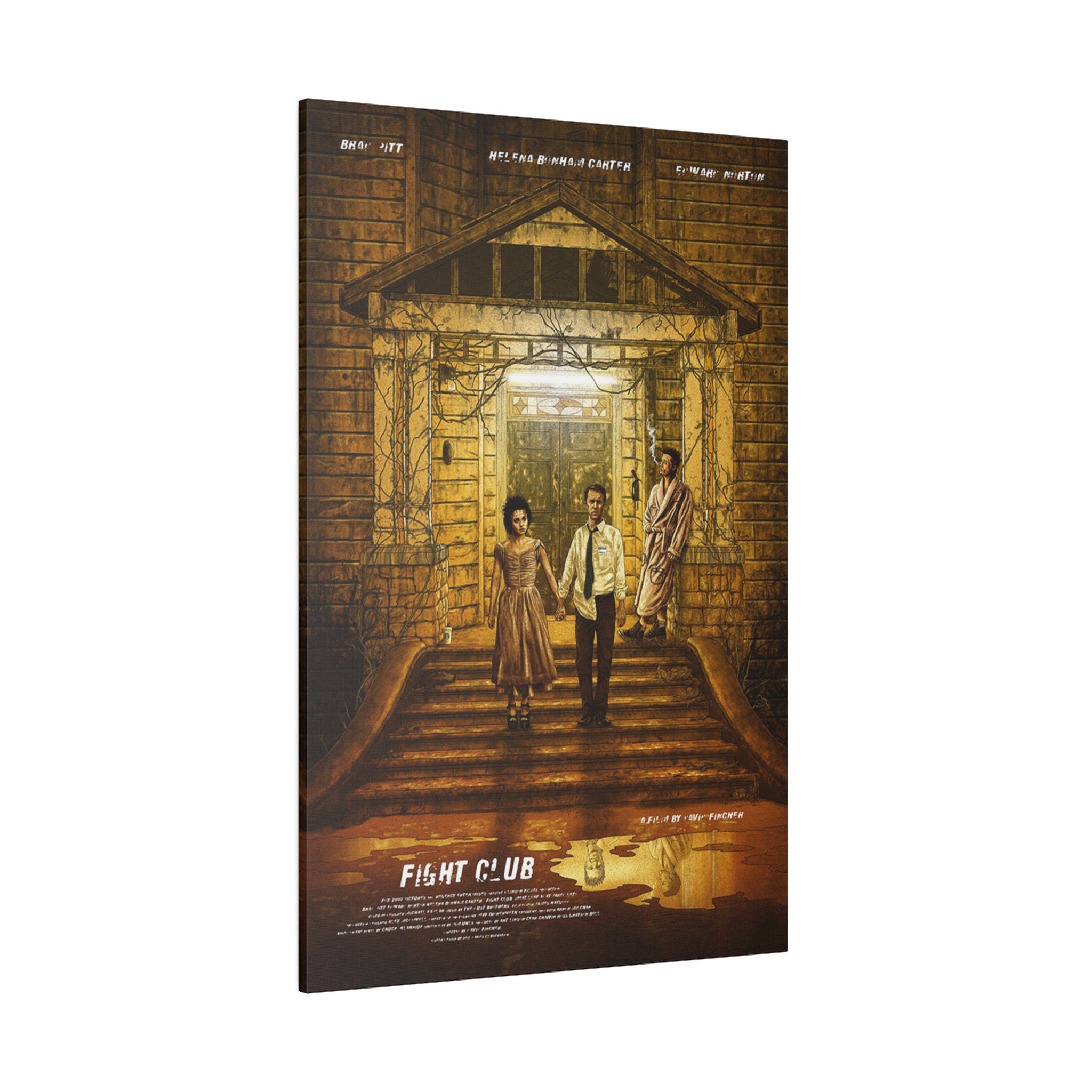 Fight Club Animated Movie Poster Custom Canvas Wall Print