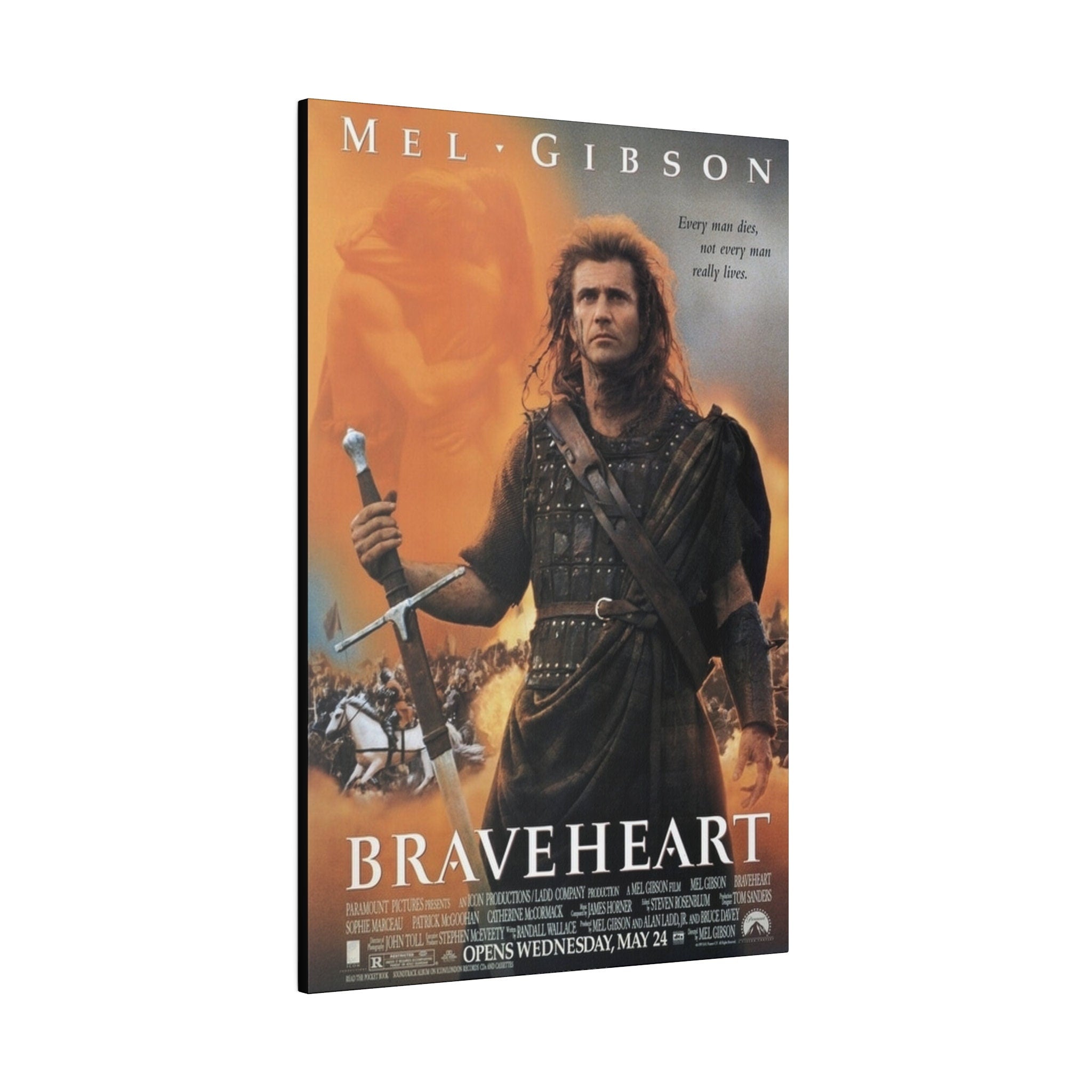 Braveheart Movie Poster Custom Canvas Wall Print