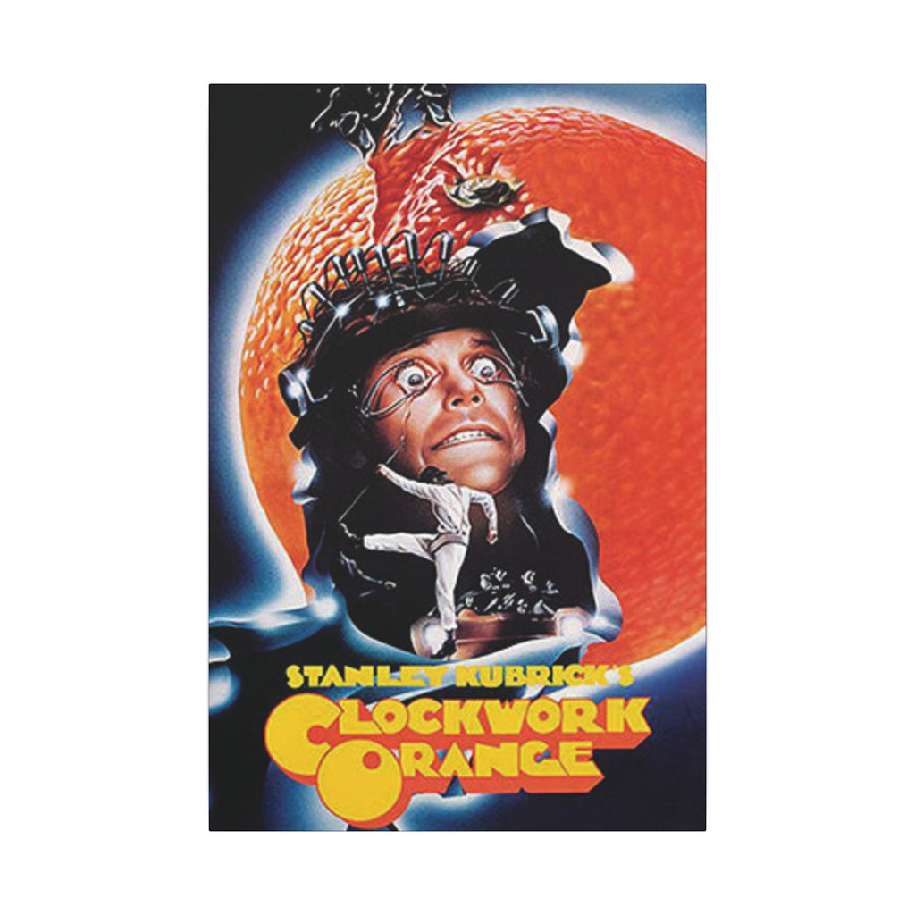 Clockwork Orange Psychedelic Orange Canvas Wall Print