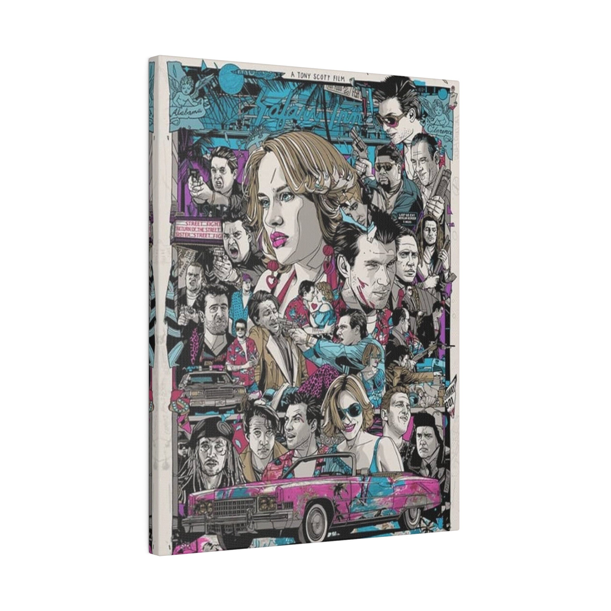 True Romance Comic Art Custom Canvas Wall Print