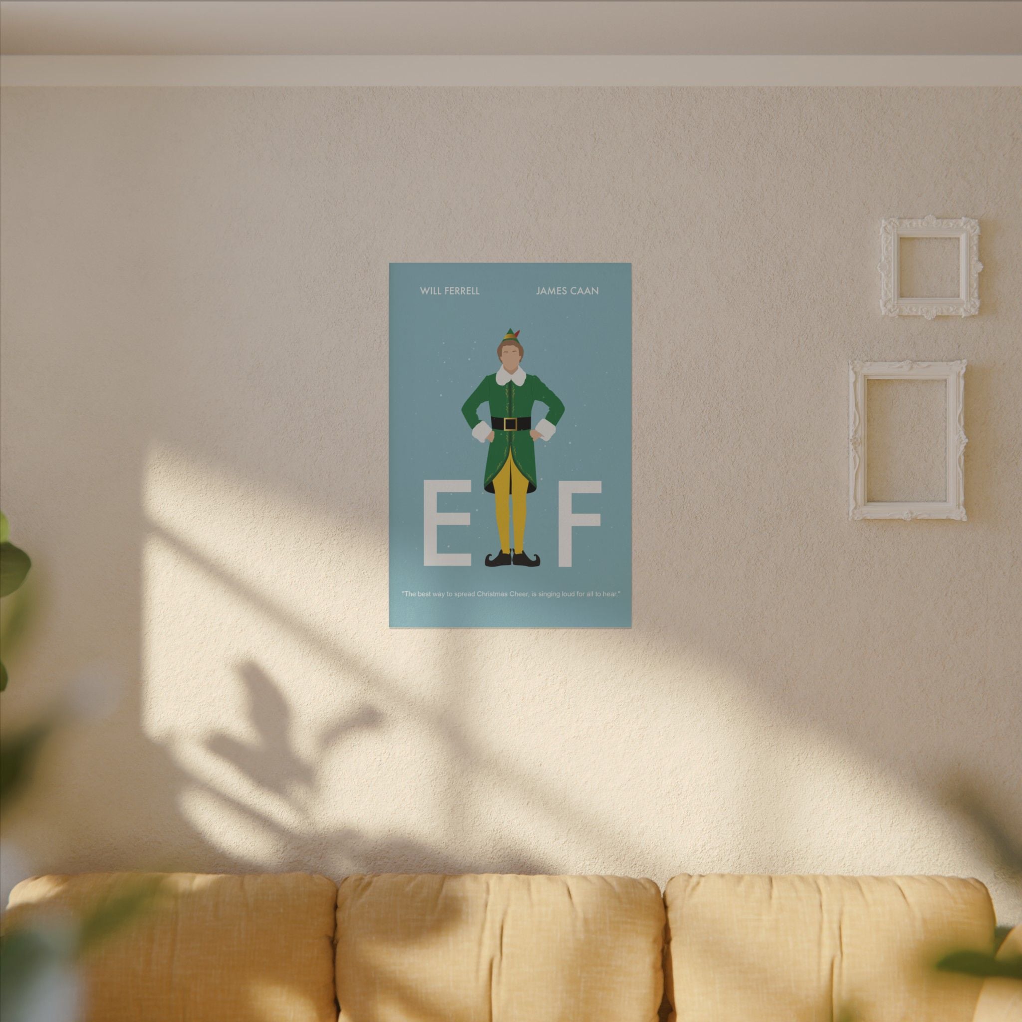 Elf Minimalist Movie Poster Custom Canvas Wall Print