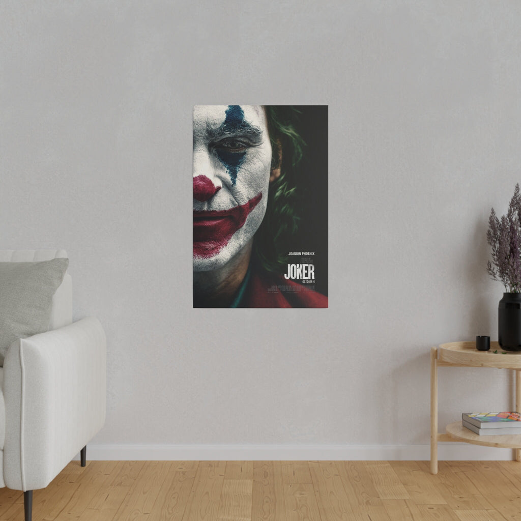 Joker Movie Poster Custom Canvas Wall Print