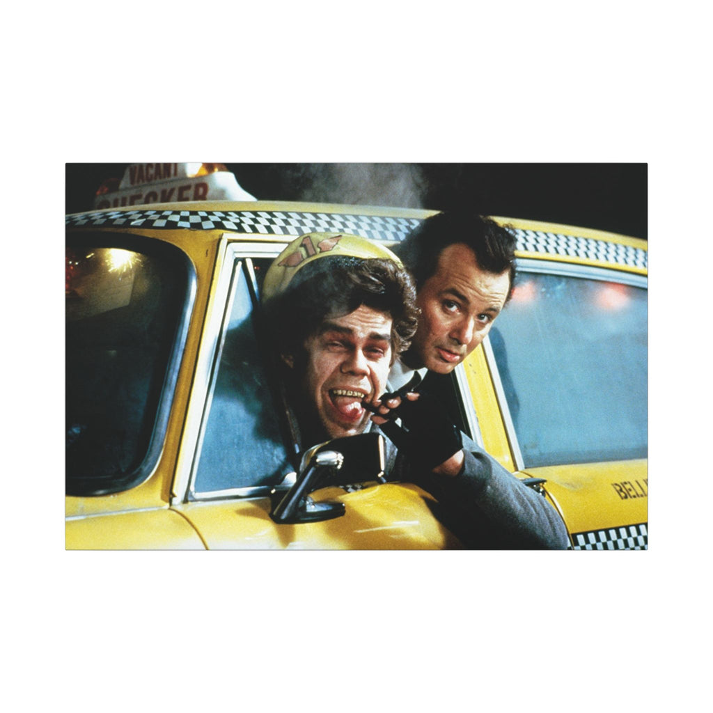 Scrooged Taxi Scene Custom Canvas Wall Print