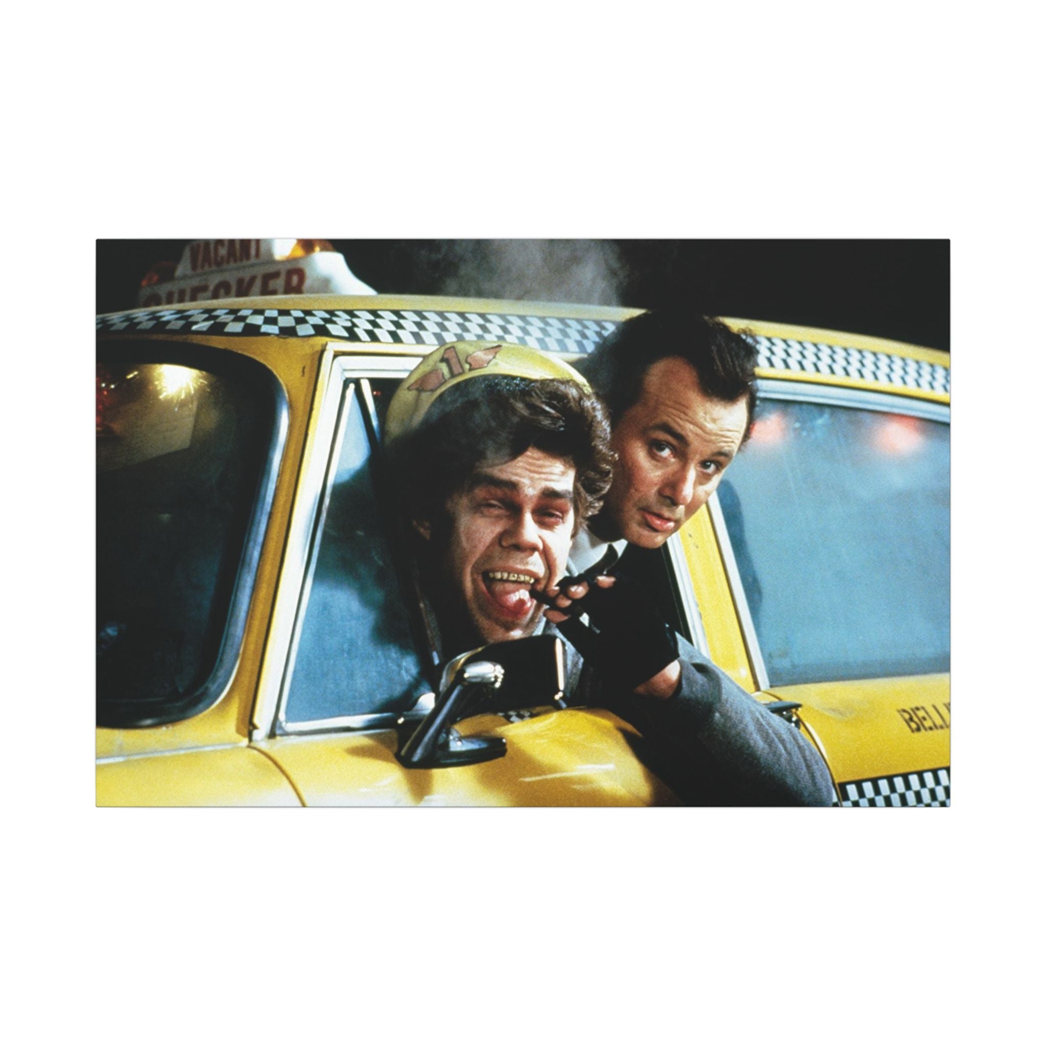 Scrooged Taxi Scene Custom Canvas Wall Print