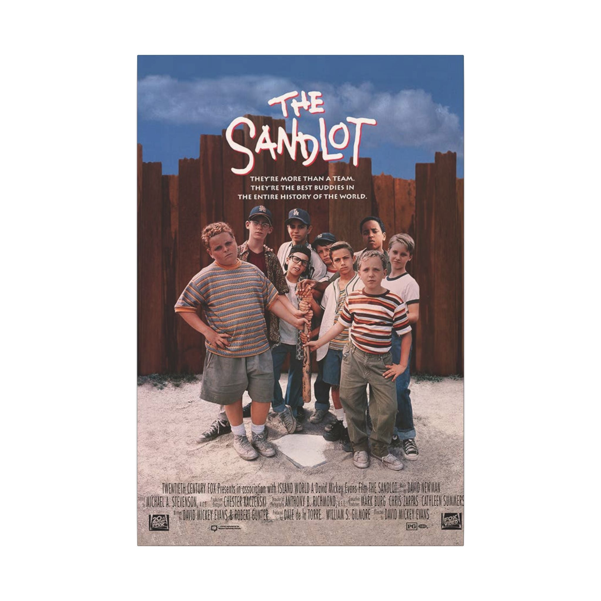 The Sandlot Classic Movie Poster Custom Canvas Wall Print