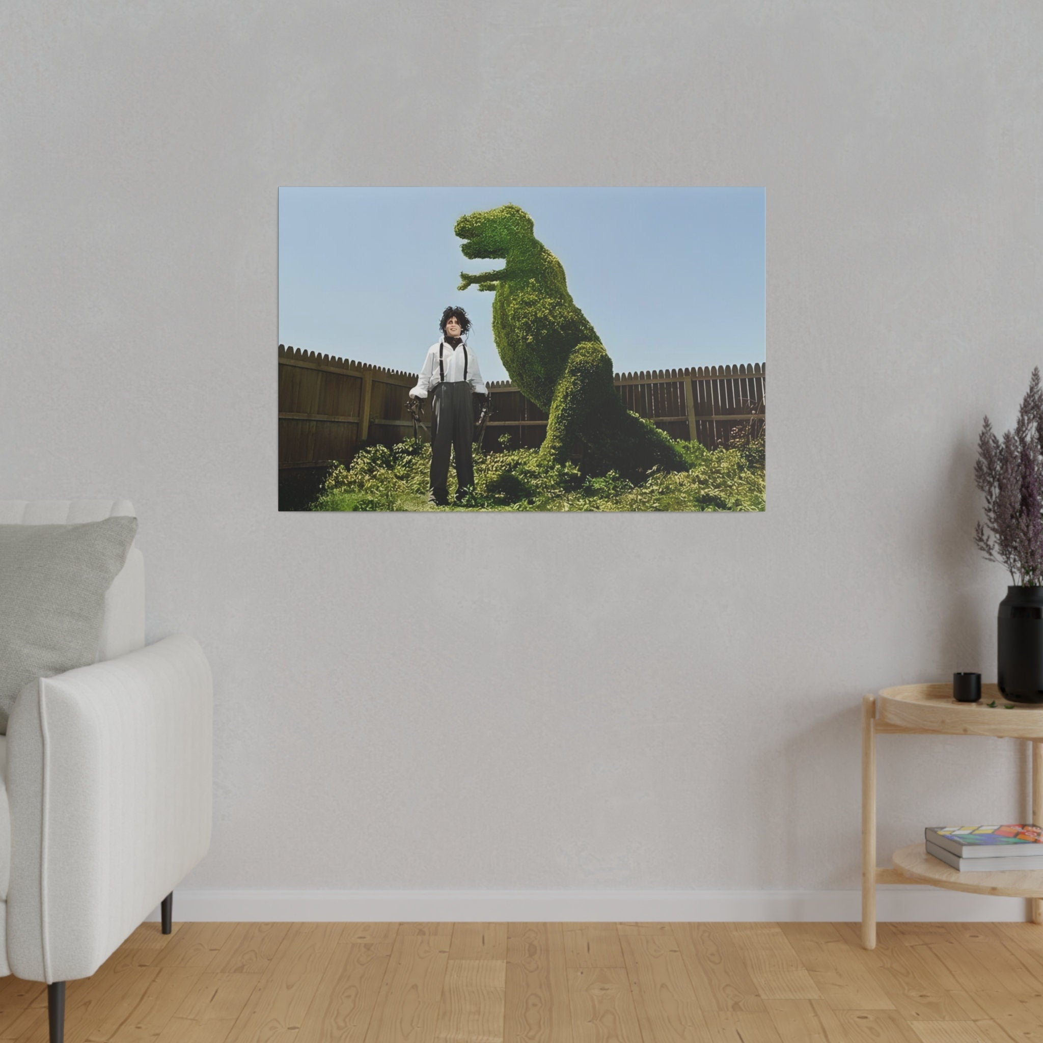 Edward Scissorhands Tree Sculpture Custom Canvas Wall Print