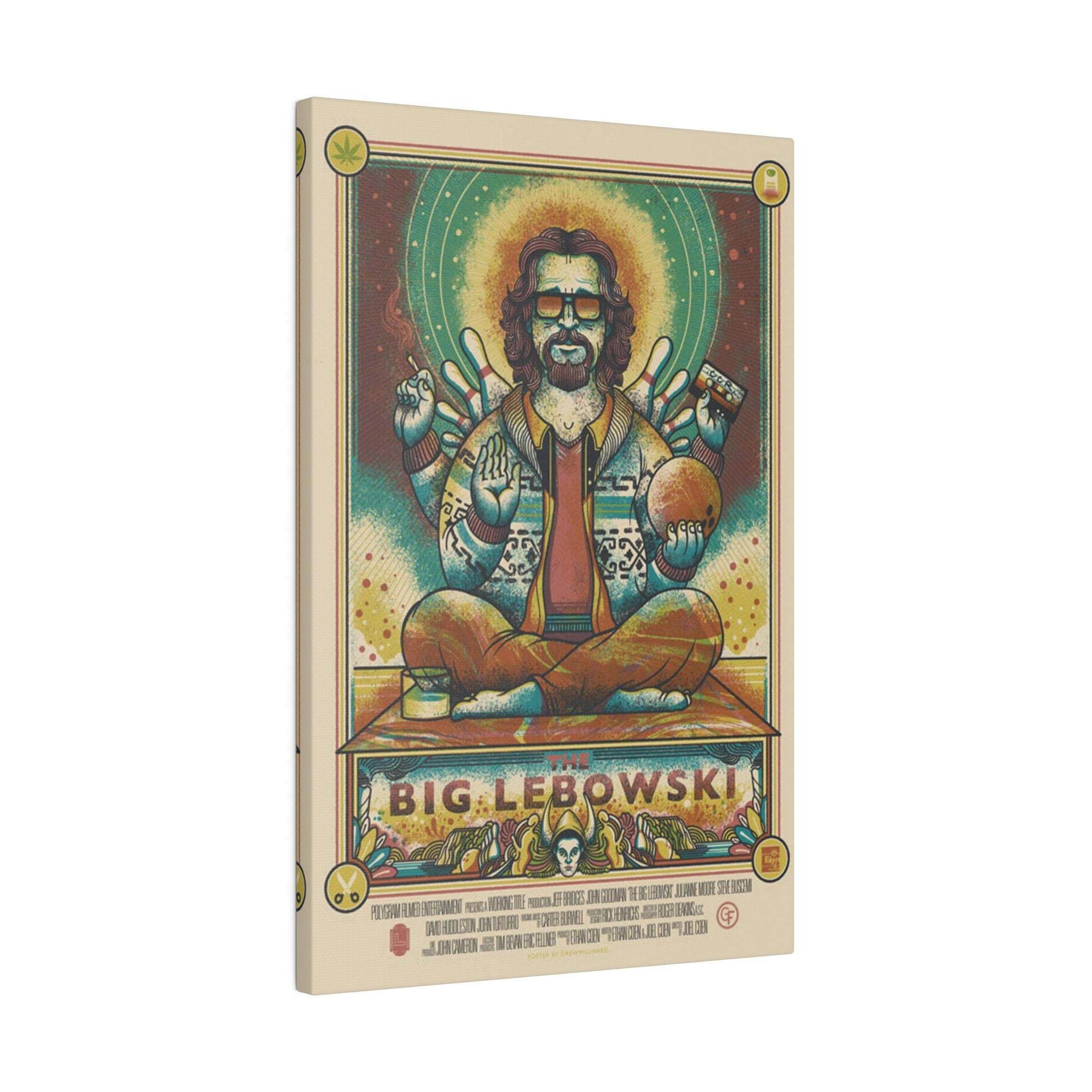 The Big Lebowski Zen Movie Poster Custom Canvas Wall Print