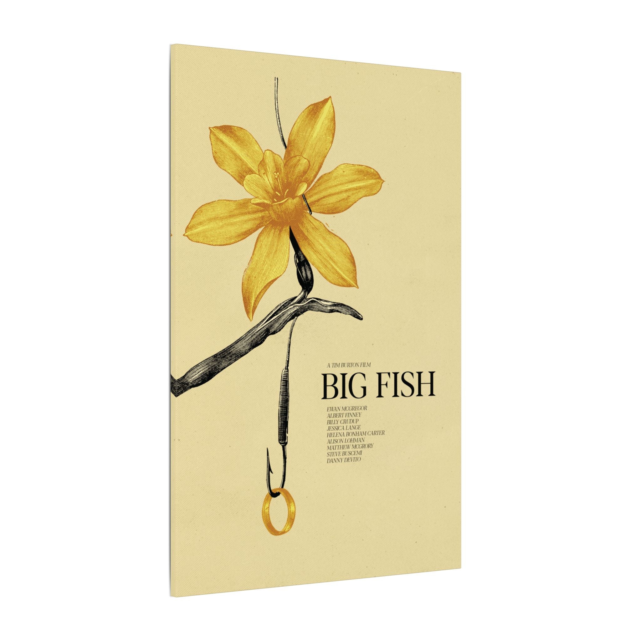 Big Fish Floral Illustrated Art Custom Canvas Wall Print