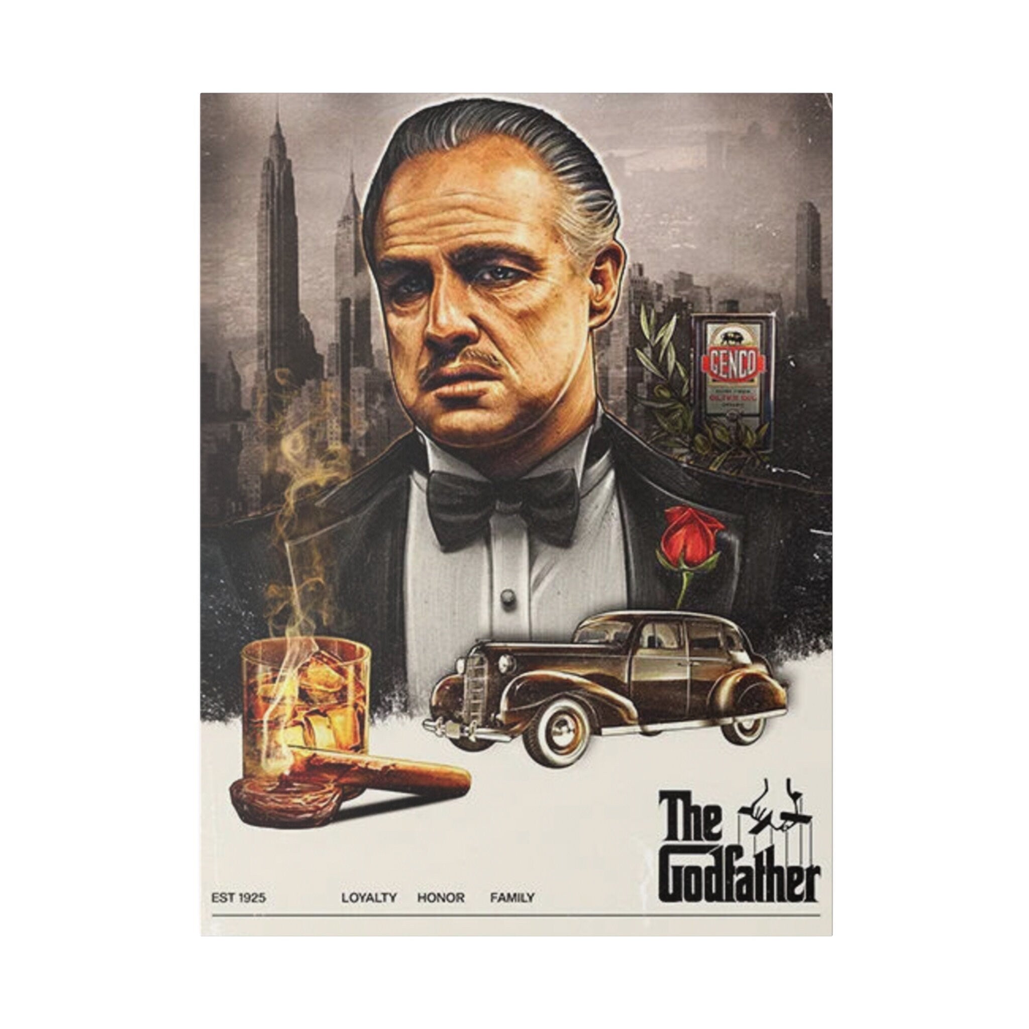 The Godfather Vintage Custom Canvas Wall Print
