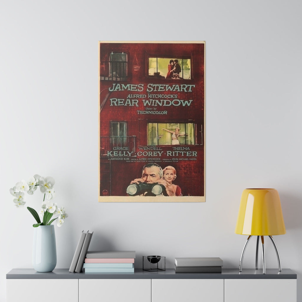Alfred Hitchcock's Rear Window Vintage Movie Poster Custom Canvas Wall Print