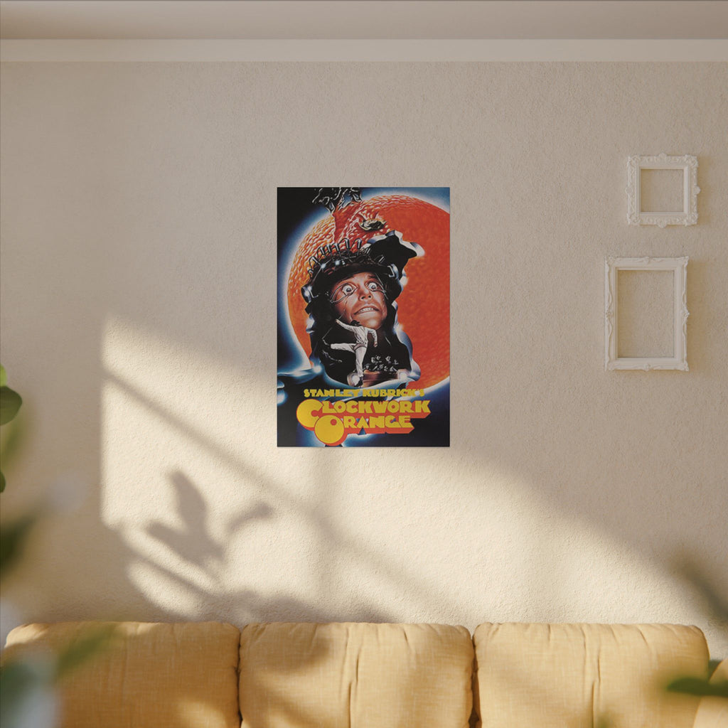 Clockwork Orange Psychedelic Orange Canvas Wall Print
