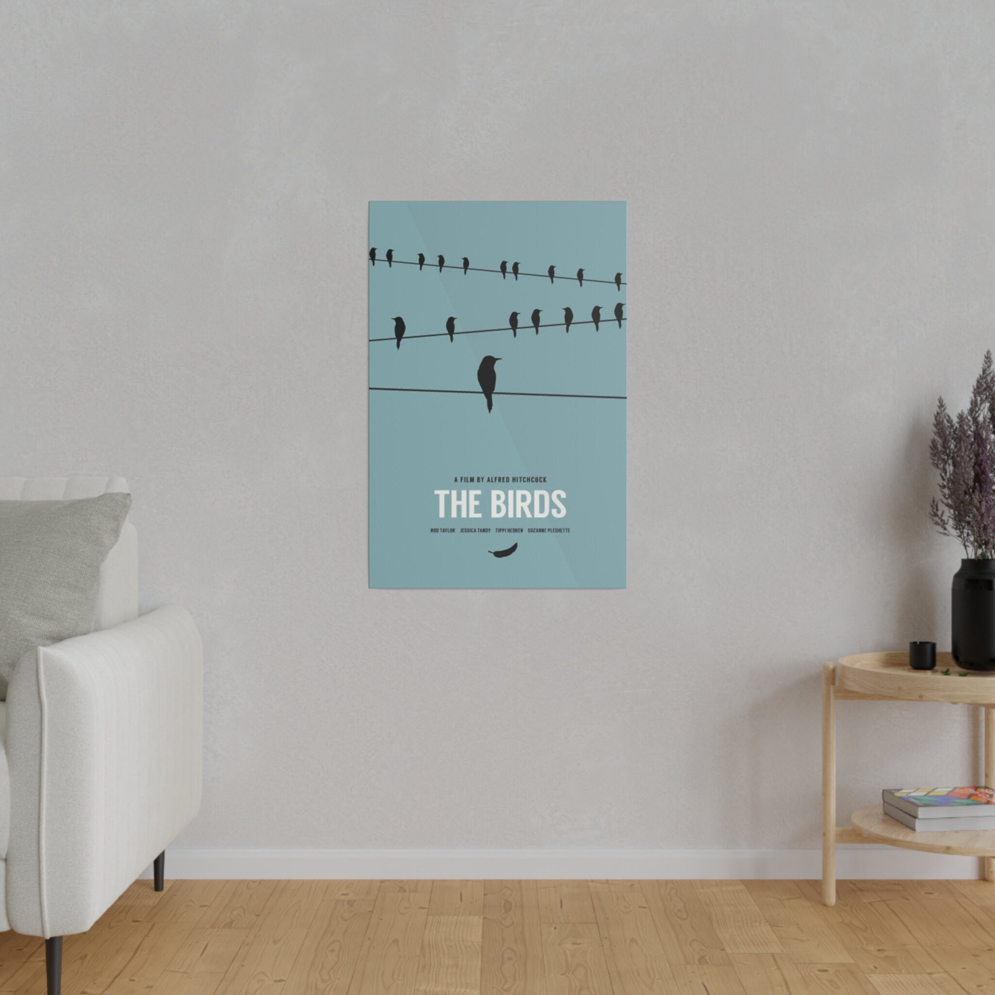 Alfred Hitchcock's The Birds Alternate Movie Poster Custom Canvas Wall Print