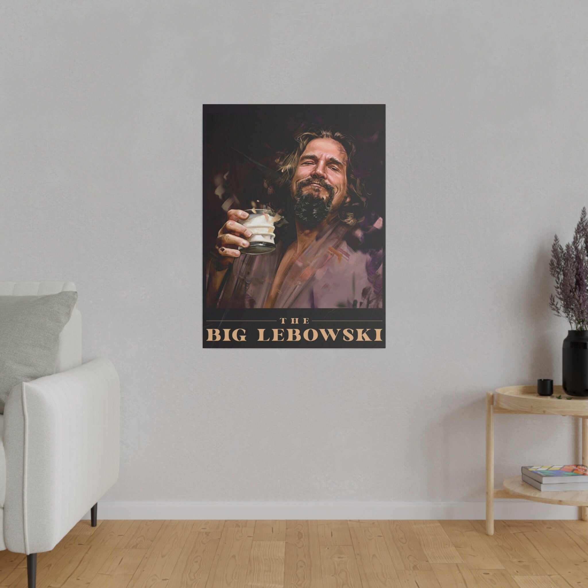 The Big Lebowski White Russian Custom Canvas Wall Print