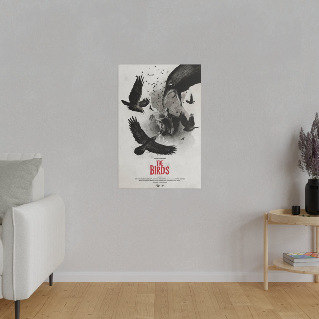 Alfred Hitchcock's The Birds Movie Poster Custom Canvas Wall Print