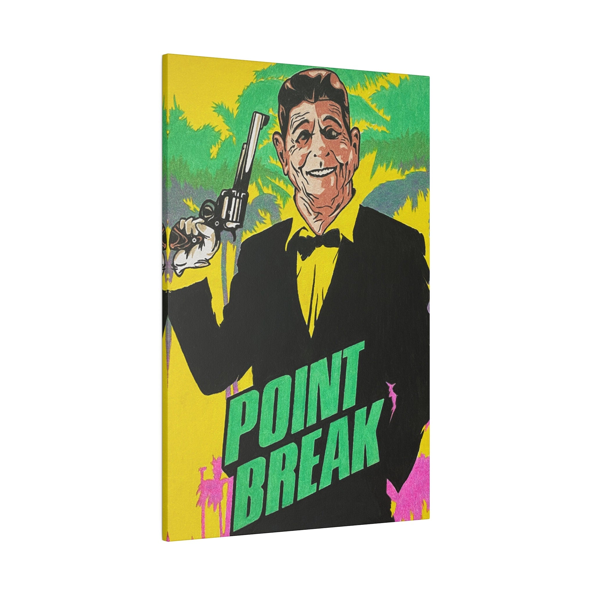 Point Break Reagan Color Blast Custom Canvas Wall Print