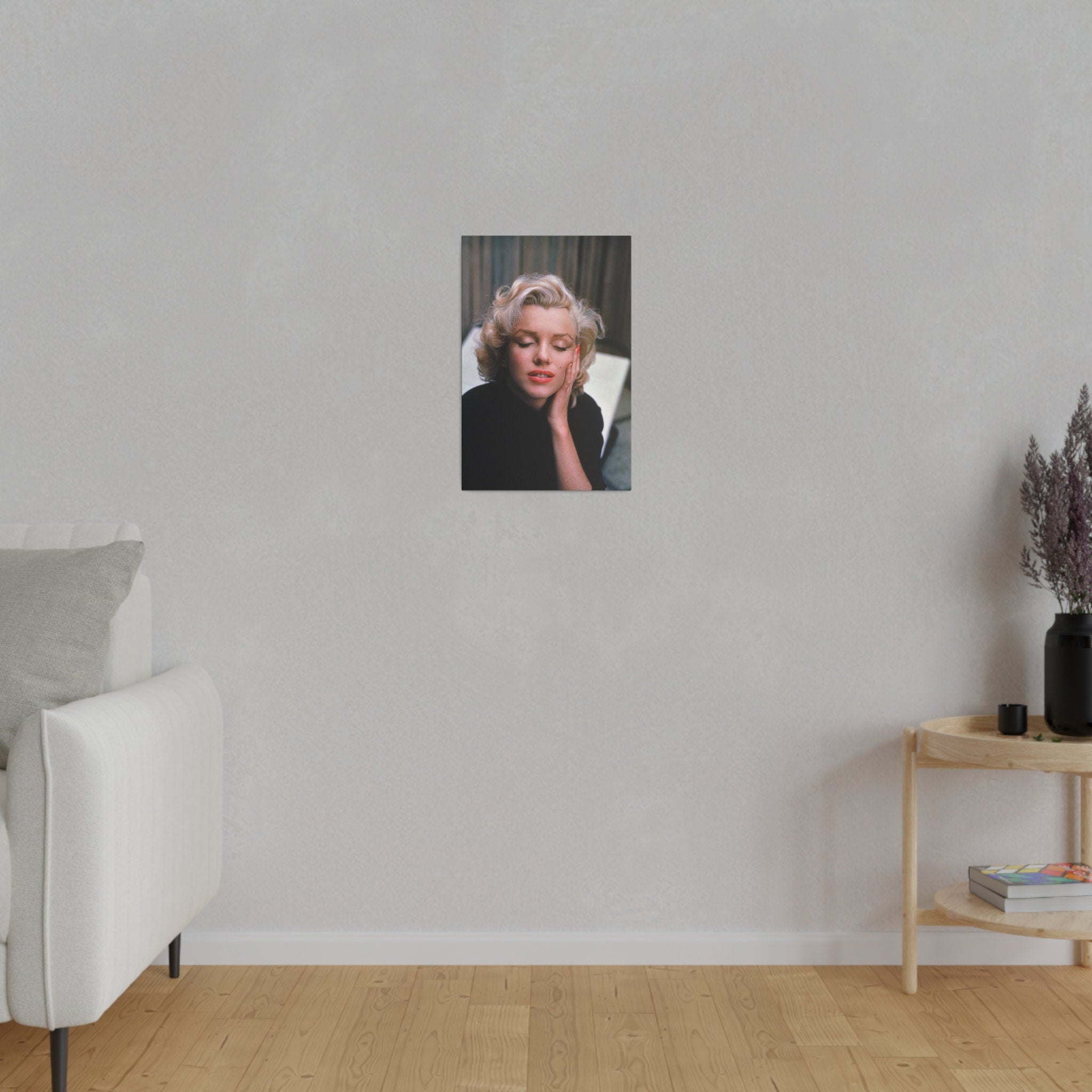 Marilyn Monroe Color Photograph Custom Canvas Wall Print