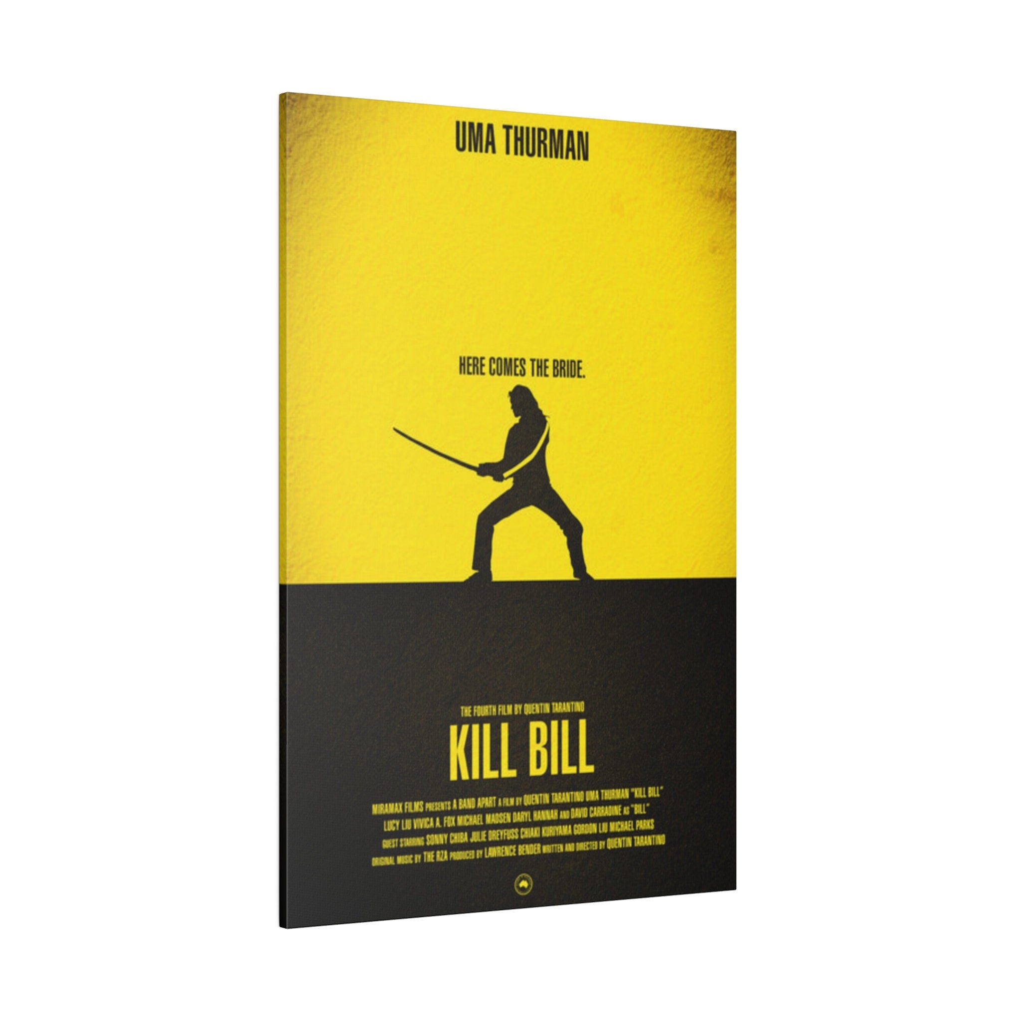 Kill Bill Movie Poster Custom Canvas Wall Print