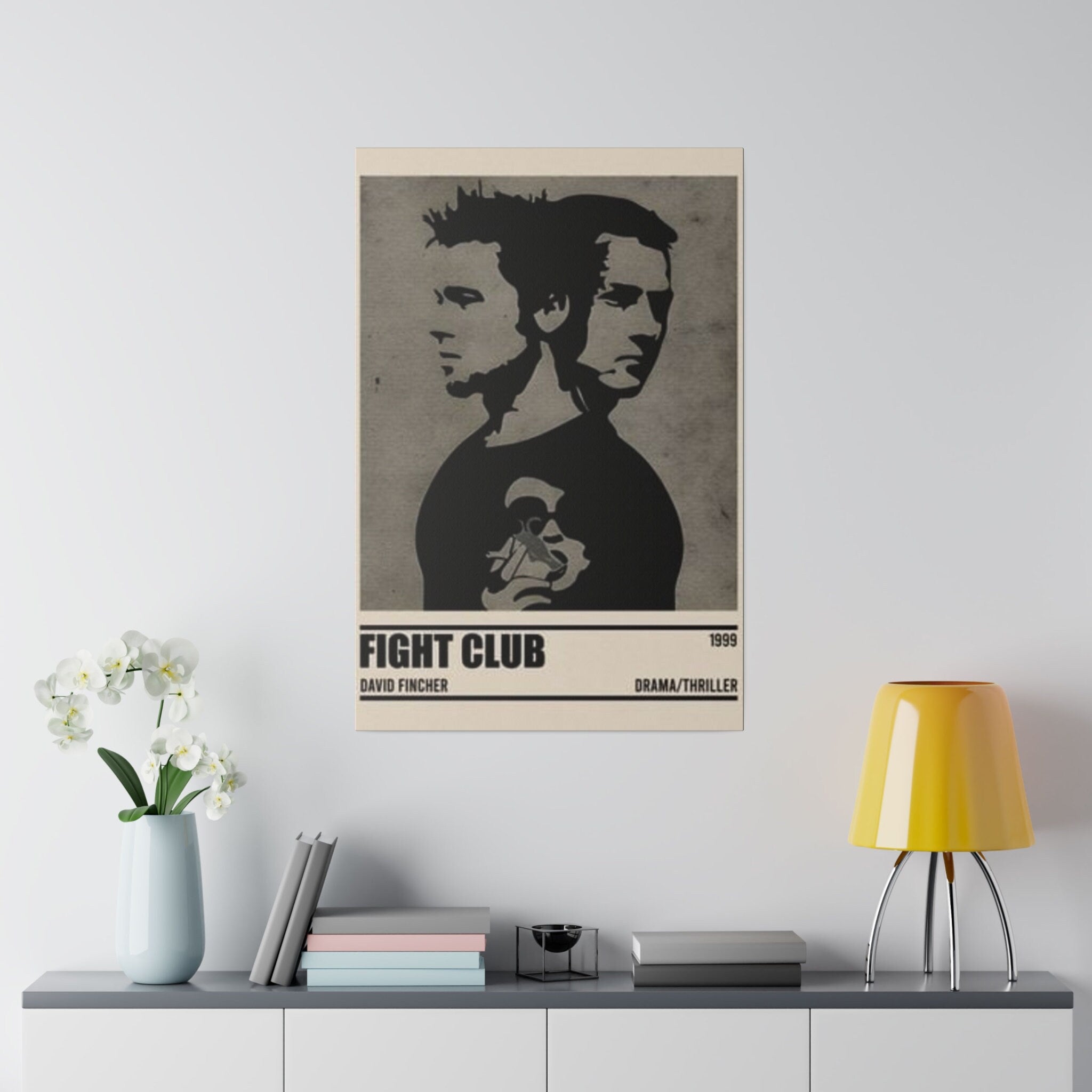 Fight Club Minimalist Movie Poster Custom Canvas Wall Print