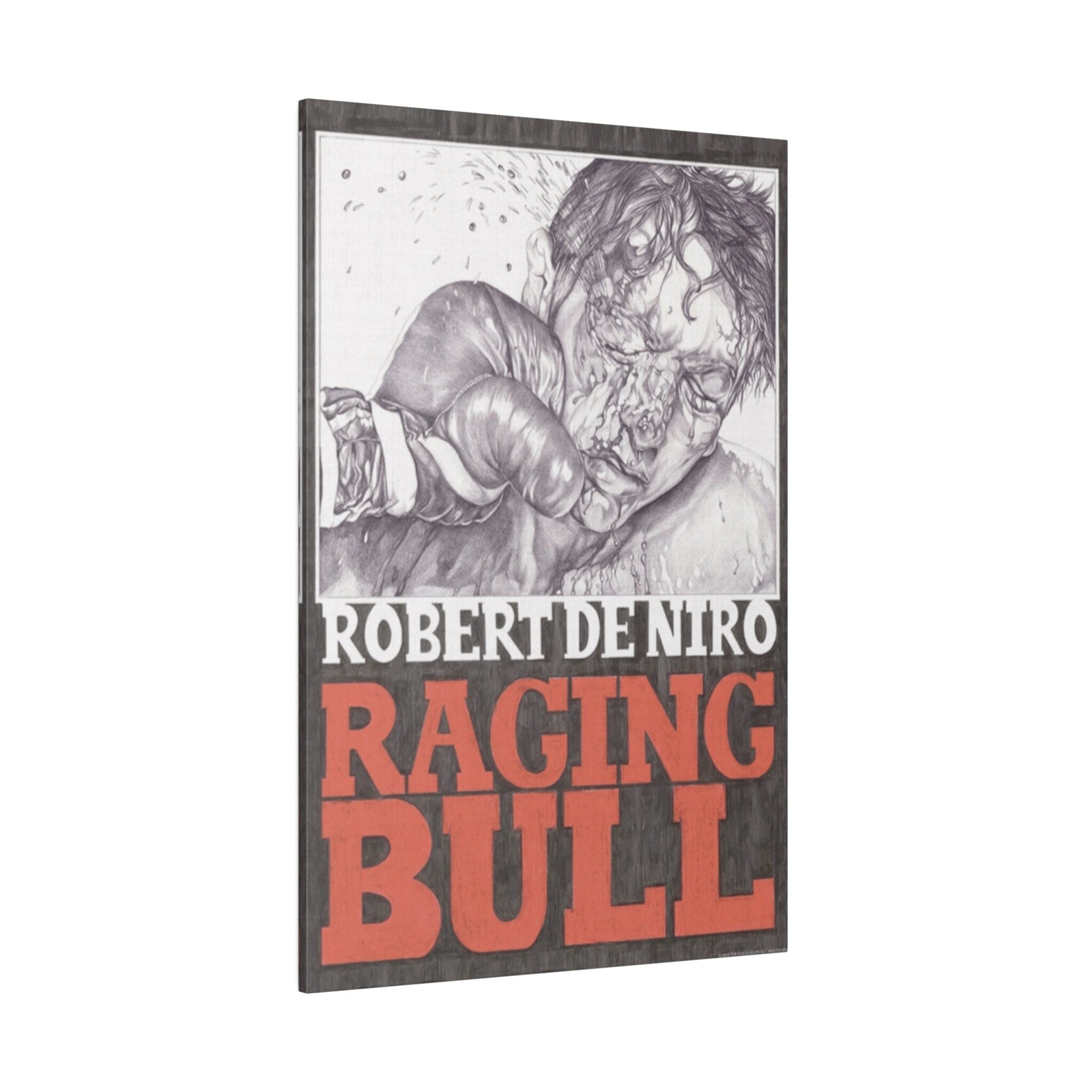 Raging Bull Sketched Poster Custom Canvas Wall Print