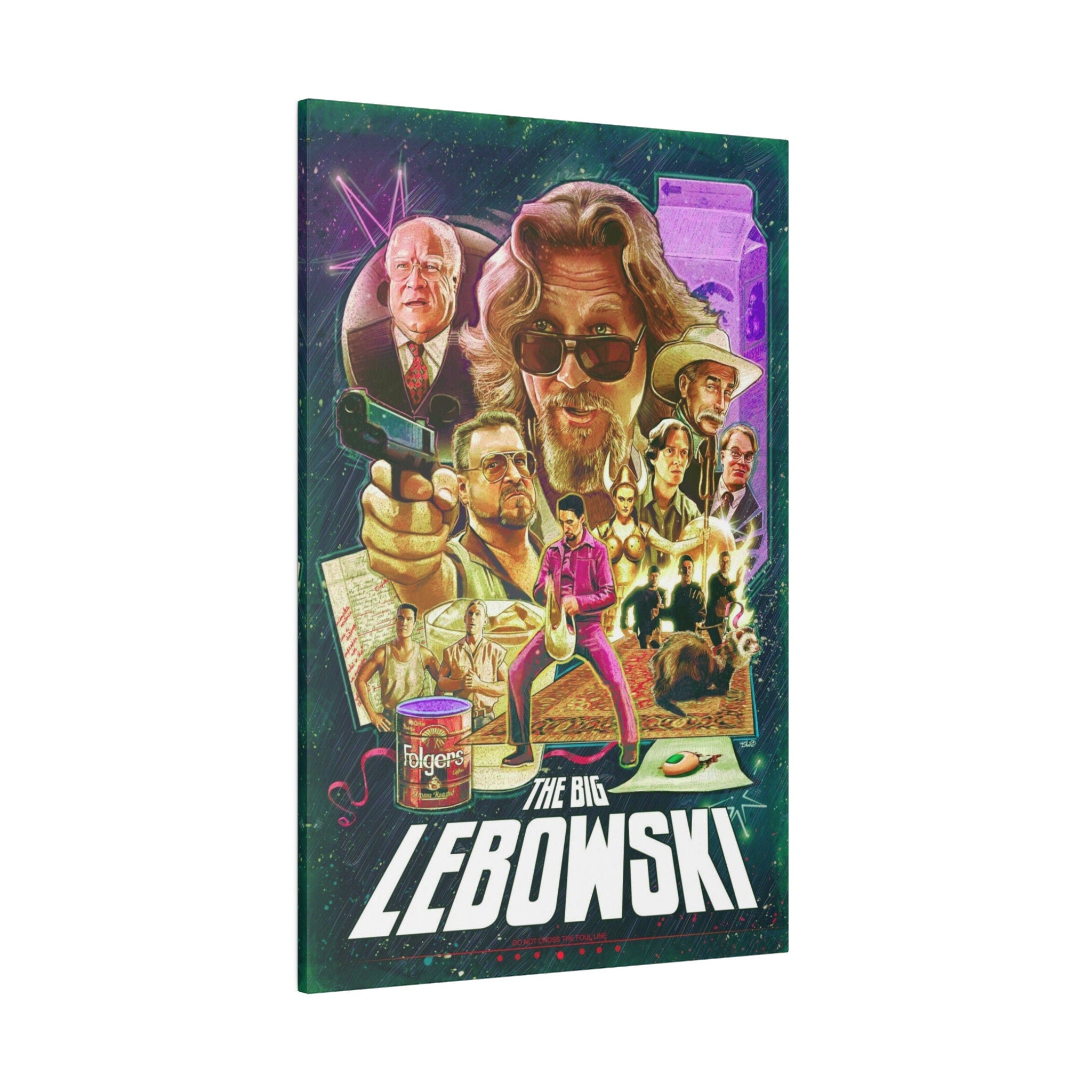 The Big Lebowski Abstract Poster Custom Canvas Wall Print