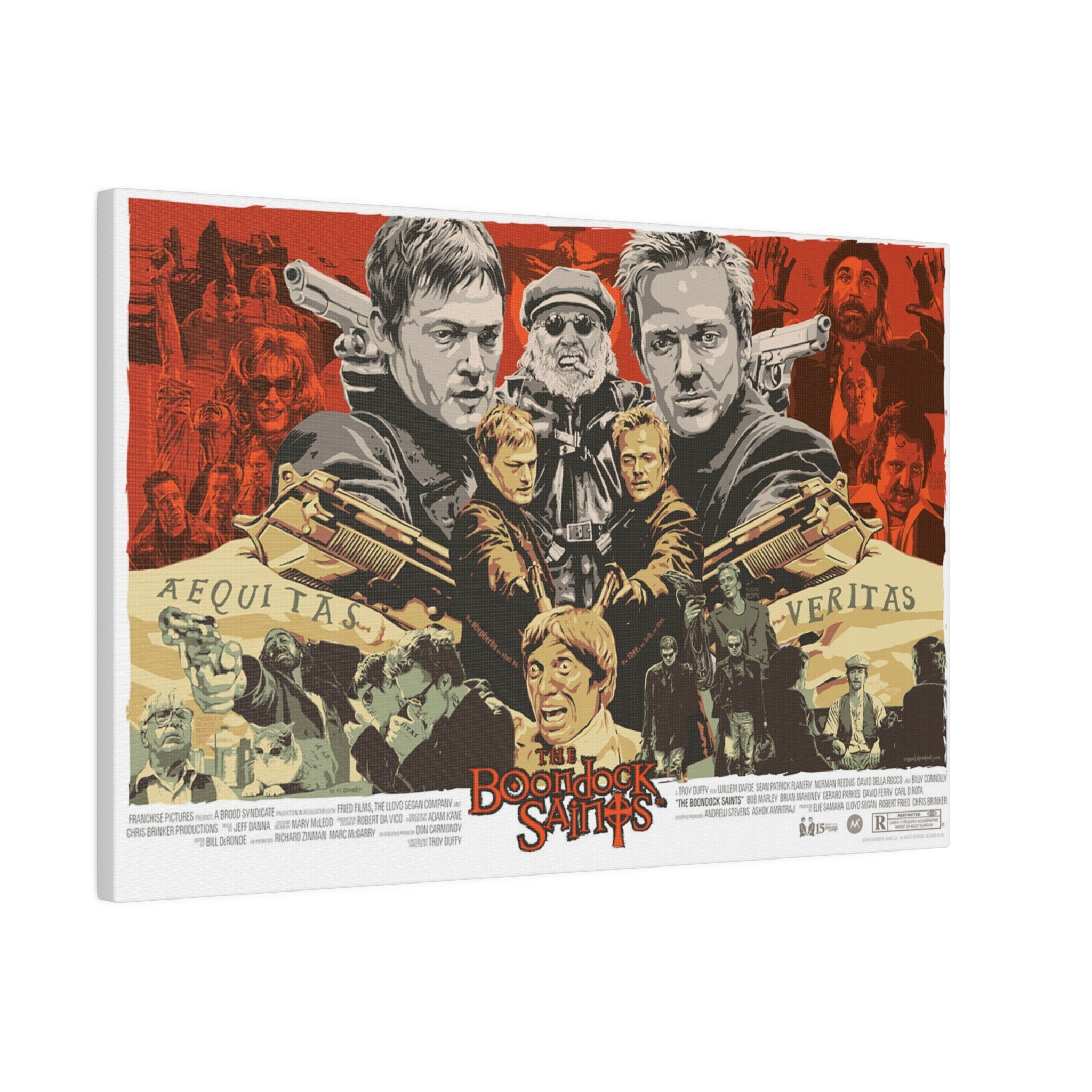 The Boondock Saints Graphic Novel Movie Poster Custom Canvas Wall Print