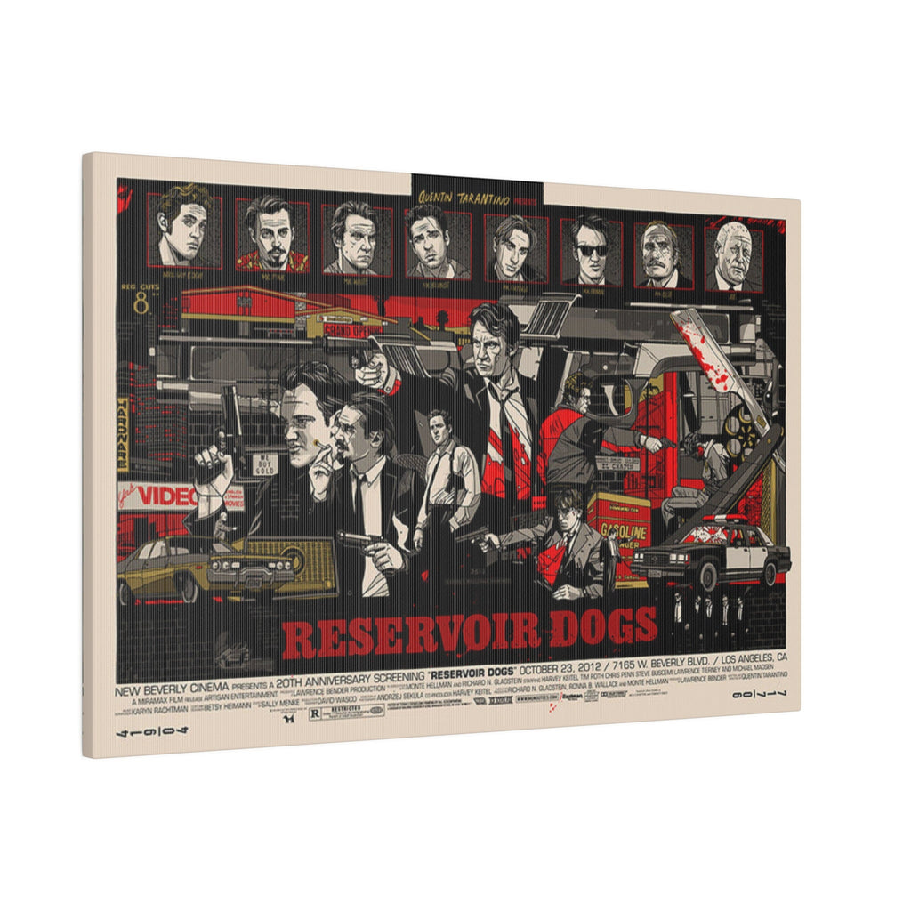 Reservoir Dogs Comic Book Style Movie Poster Custom Canvas Wall Print