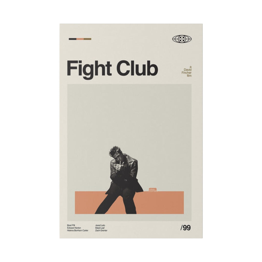 Fight Club Minimalist Movie Poster Custom Canvas Wall Print