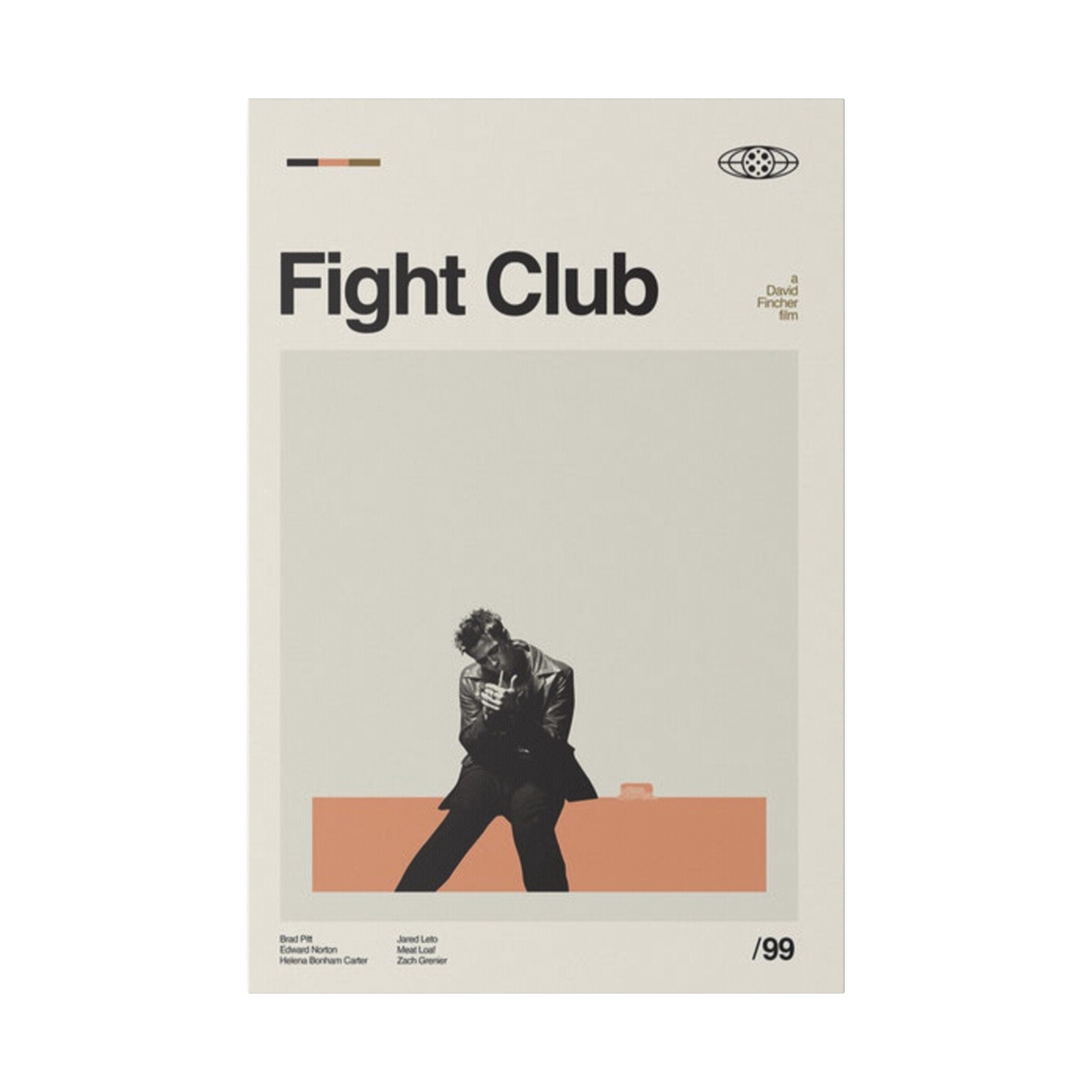 Fight Club Minimalist Movie Poster Custom Canvas Wall Print