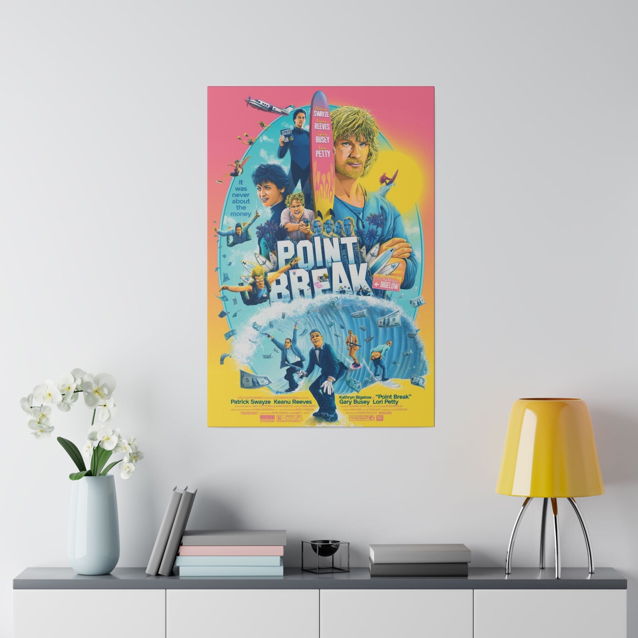 Point Break Gnarly Movie Poster Custom Canvas Wall Print