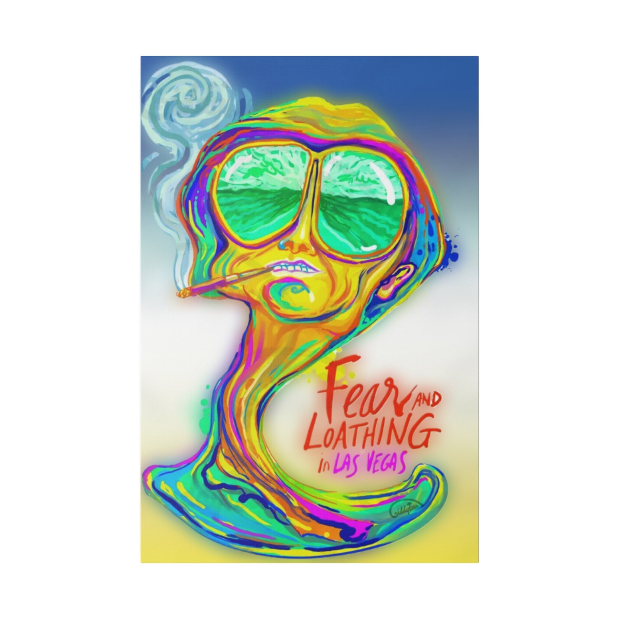Fear and Loathing In Las Vegas Psychedelic Movie Poster Custom Canvas Wall Print