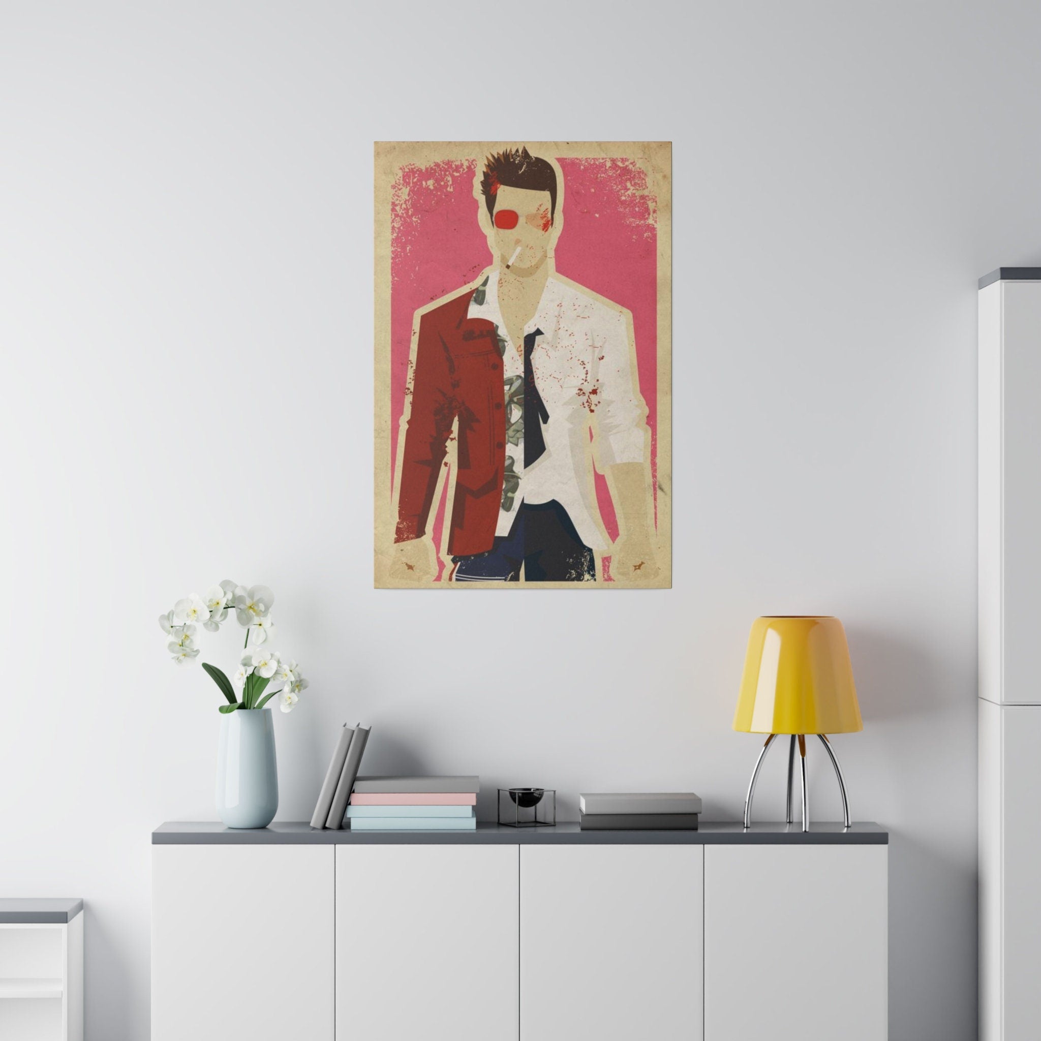 Fight Club Tyler Durden Abstract Custom Canvas Wall Print
