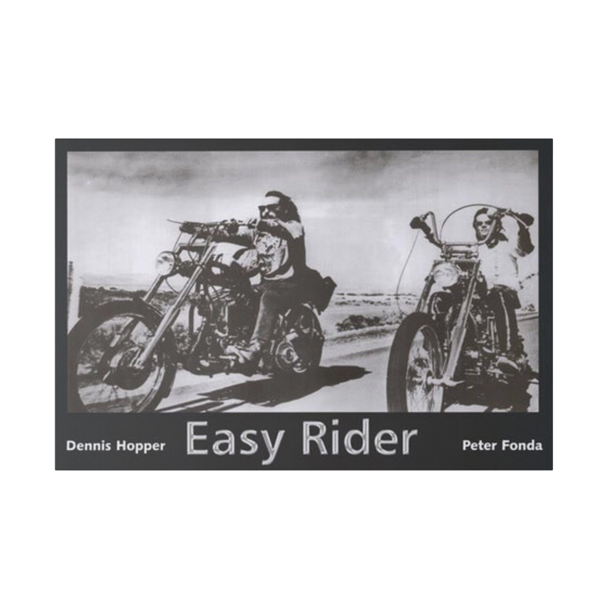 Easy Rider B/W Movie Poster Custom Canvas Wall Print