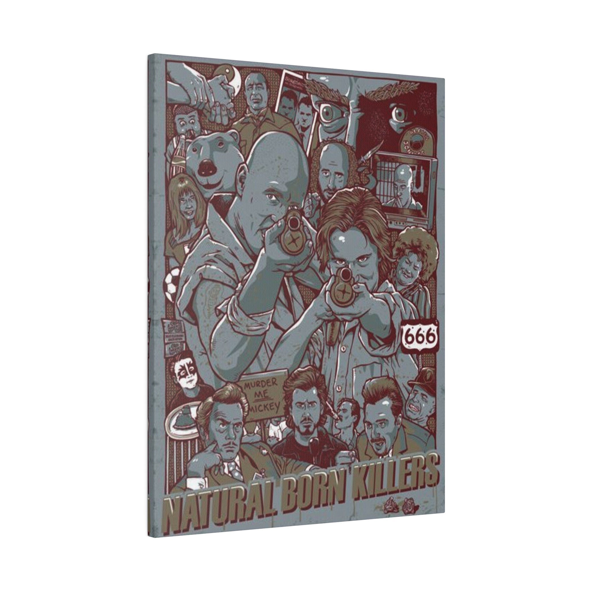 Natural Born Killers Animated Custom Canvas Wall Print