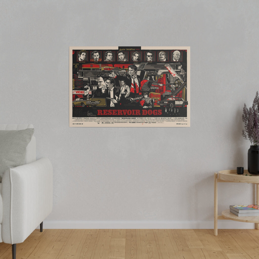 Reservoir Dogs Comic Book Style Movie Poster Custom Canvas Wall Print