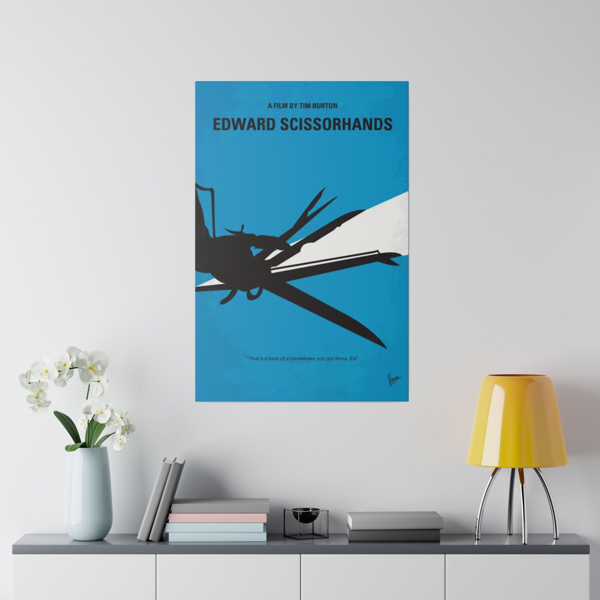 Edward Scissorhands Minimalist Movie Poster Canvas Wall Print