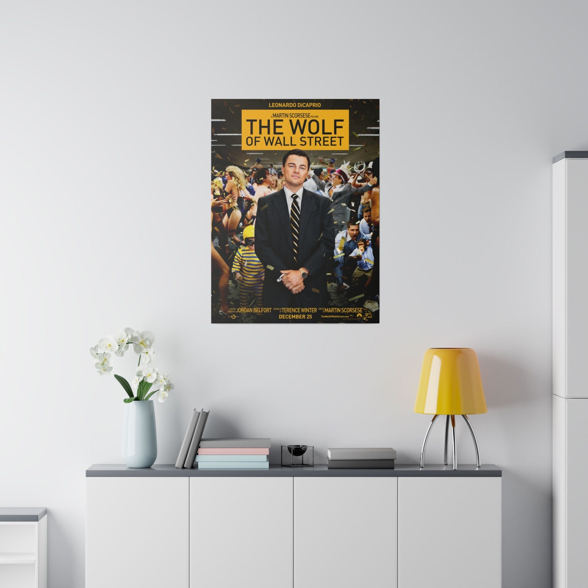 The Wolf Of Wall Street Movie Poster Custom Canvas Wall Print