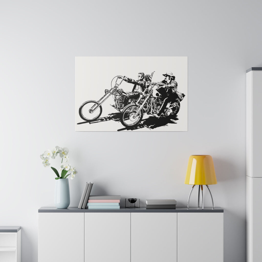 Easy Rider B/W Sketch Custom Canvas Wall Print