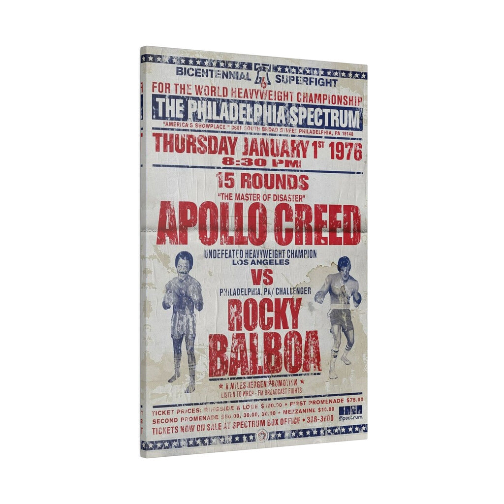 Rocky Vs. Apollo Fight Poster Custom Canvas Wall Print