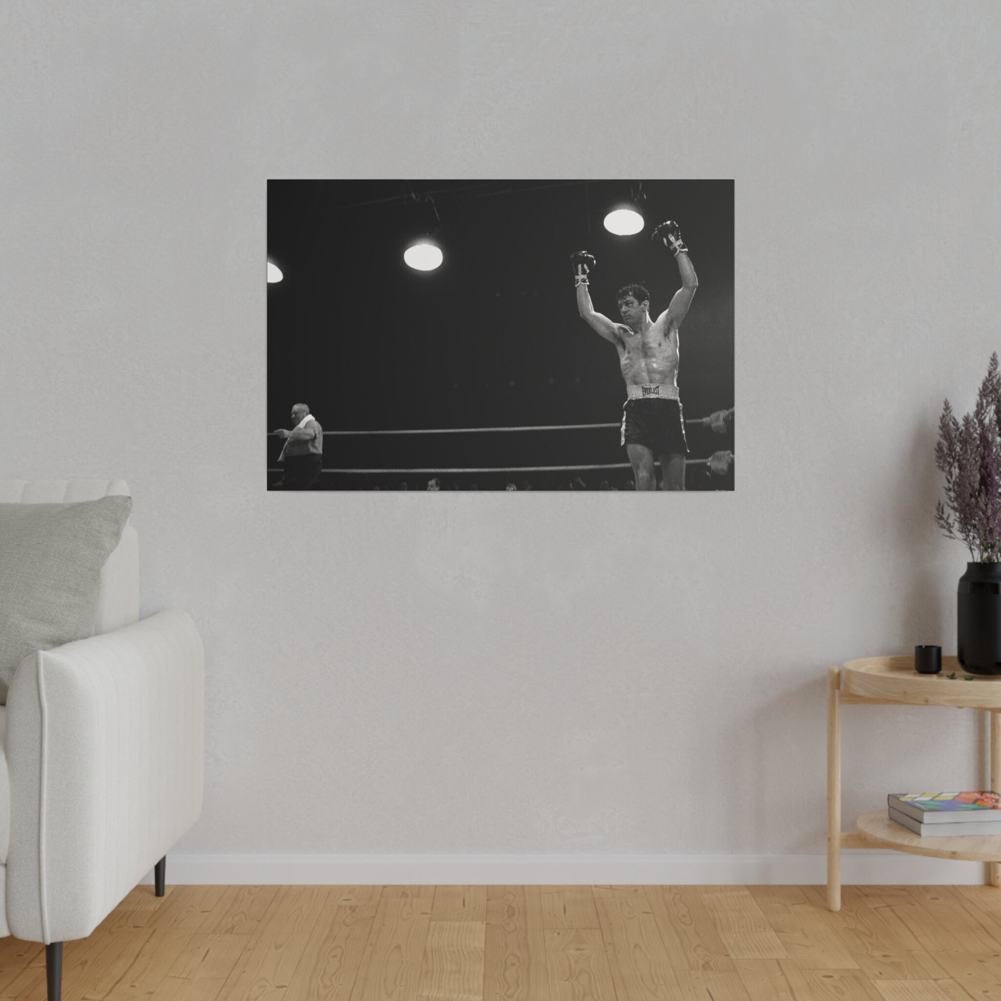 Raging Bull B/W Scene Deniro Custom Canvas Wall Print