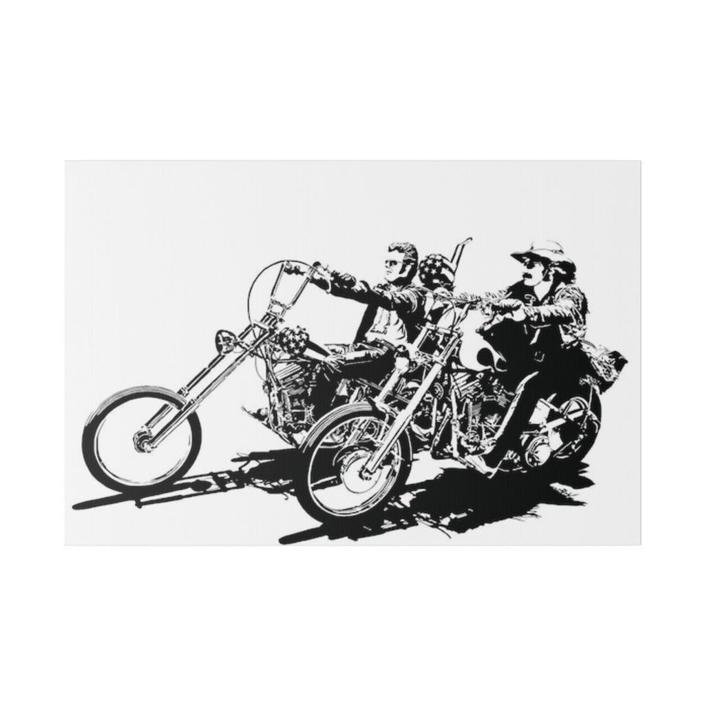 Easy Rider B/W Sketch Custom Canvas Wall Print