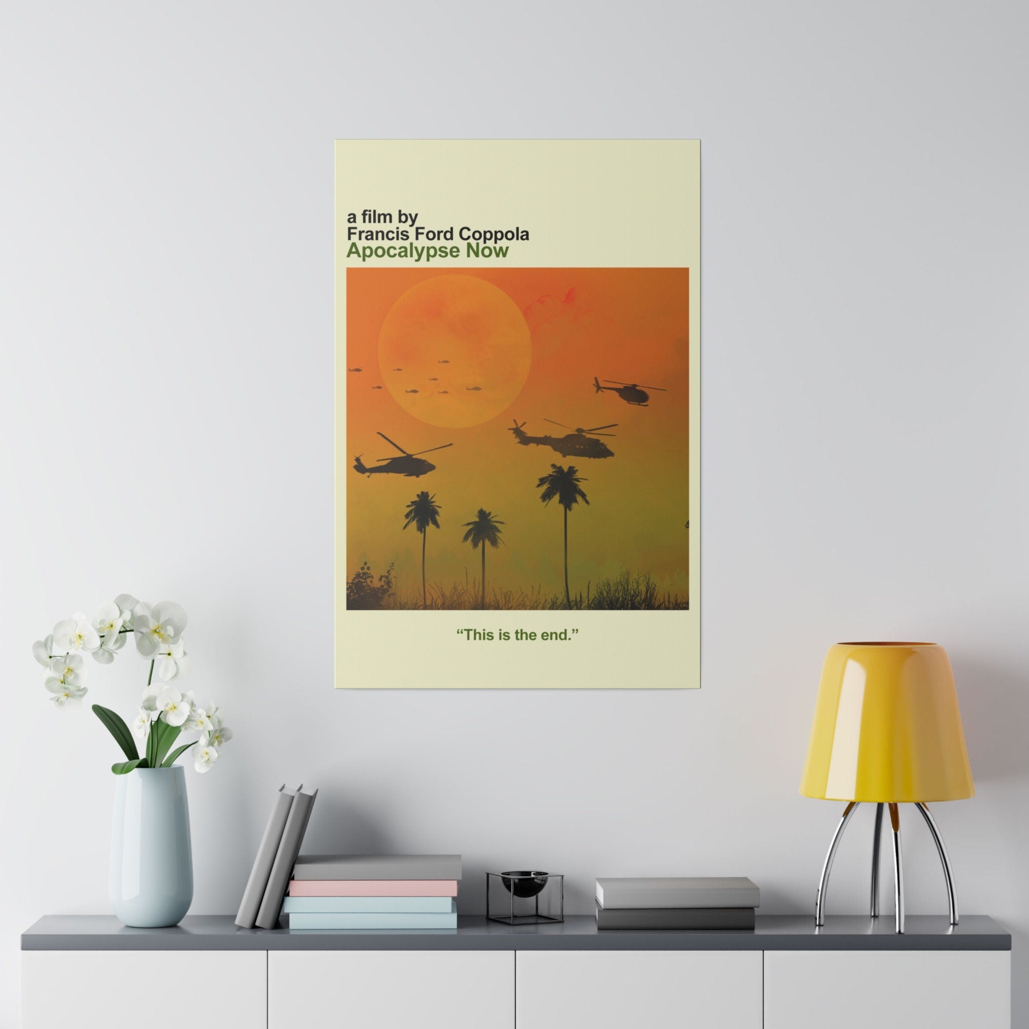 Apocalypse Now Minimalist Movie Poster Custom Canvas Wall Print