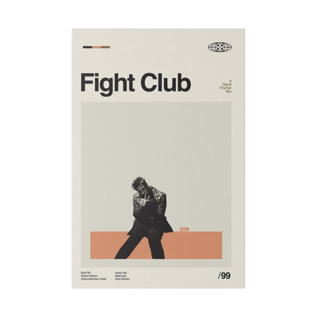 Fight Club Minimalist Movie Poster Custom Canvas Wall Print