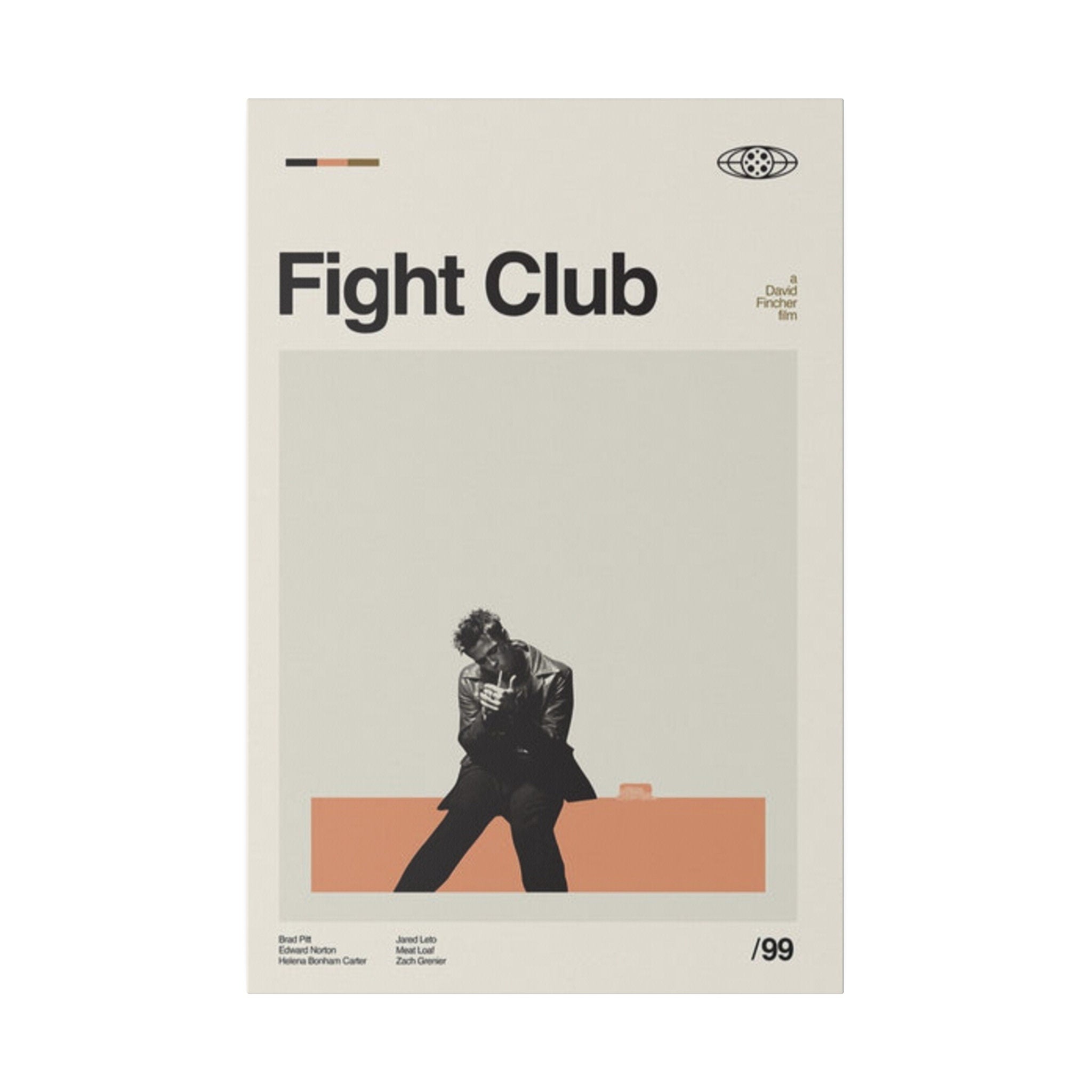Fight Club Minimalist Movie Poster Custom Canvas Wall Print