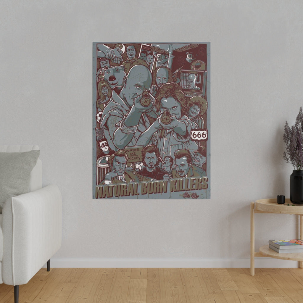 Natural Born Killers Animated Custom Canvas Wall Print
