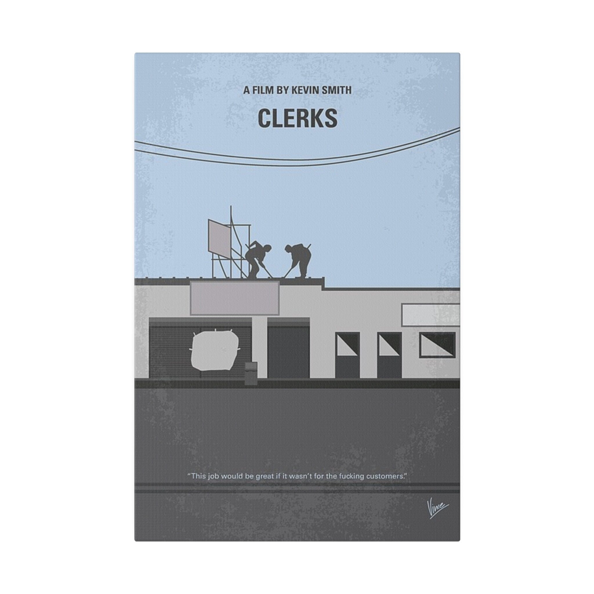 Clerks Minimalist Movie Poster Custom Canvas Wall Print
