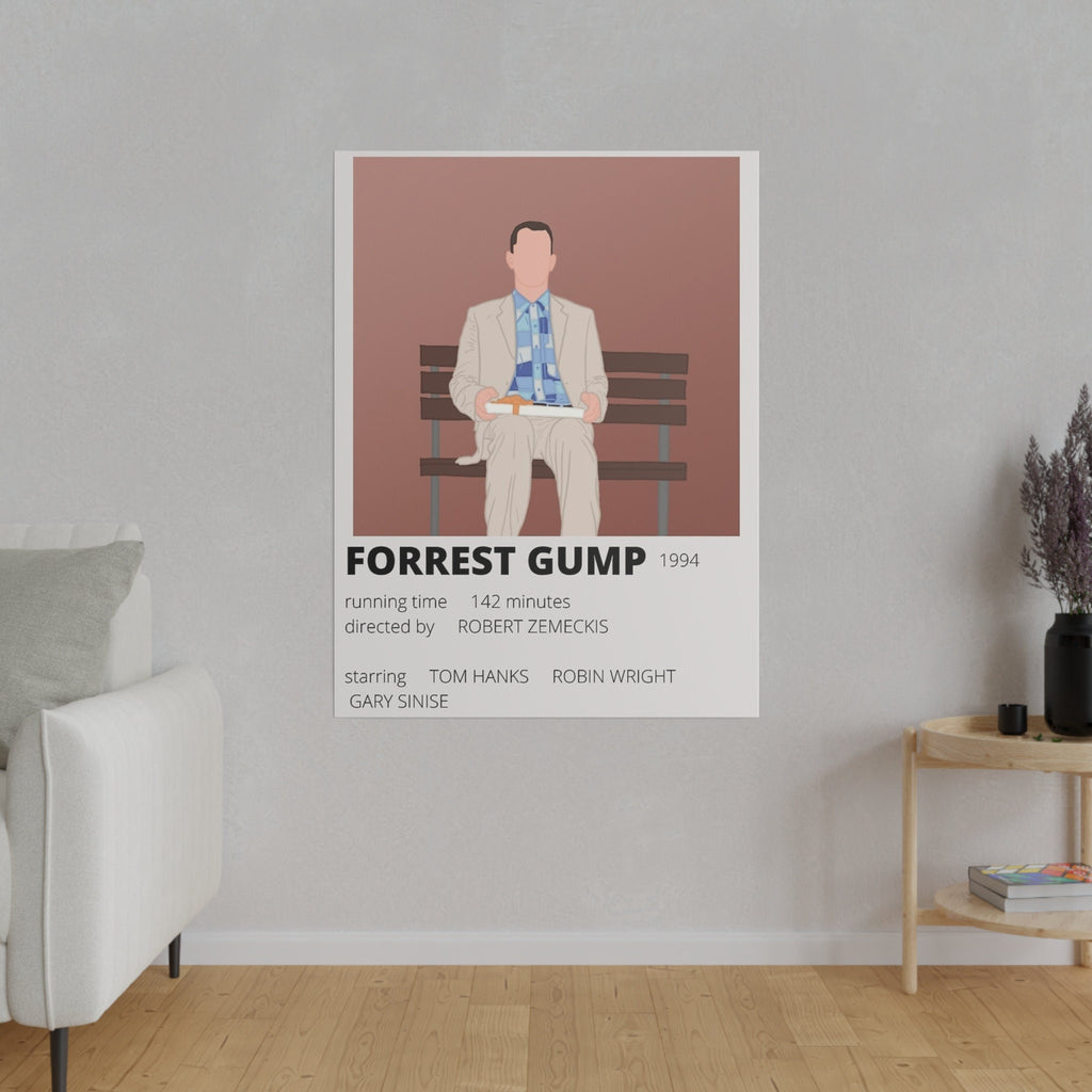 Forrest Gump Minimalist Movie Poster Custom Canvas Wall Print