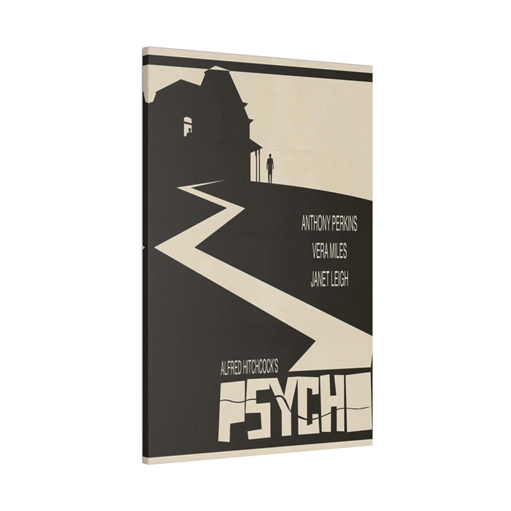 Alfred Hitchcock's Psycho Alternate Movie Poster Custom Canvas Wall Print