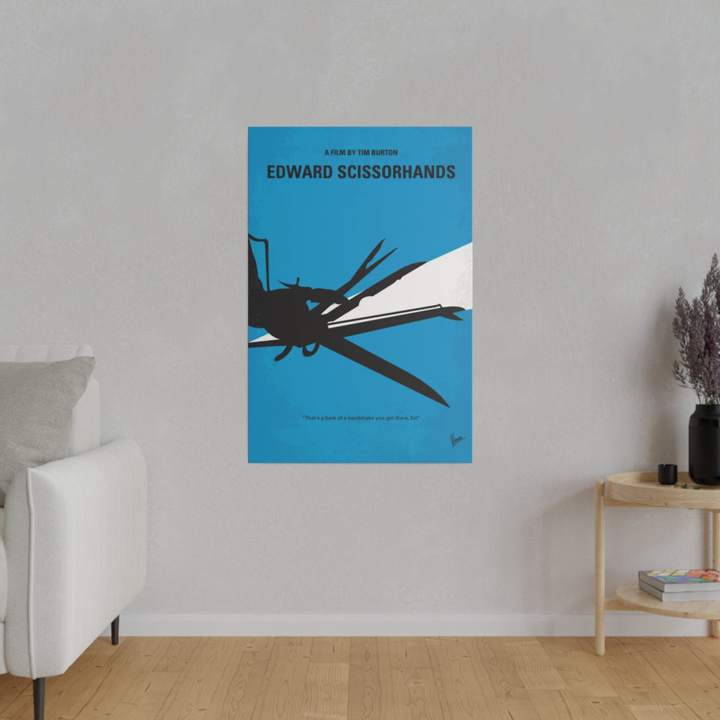 Edward Scissorhands Minimalist Movie Poster Canvas Wall Print