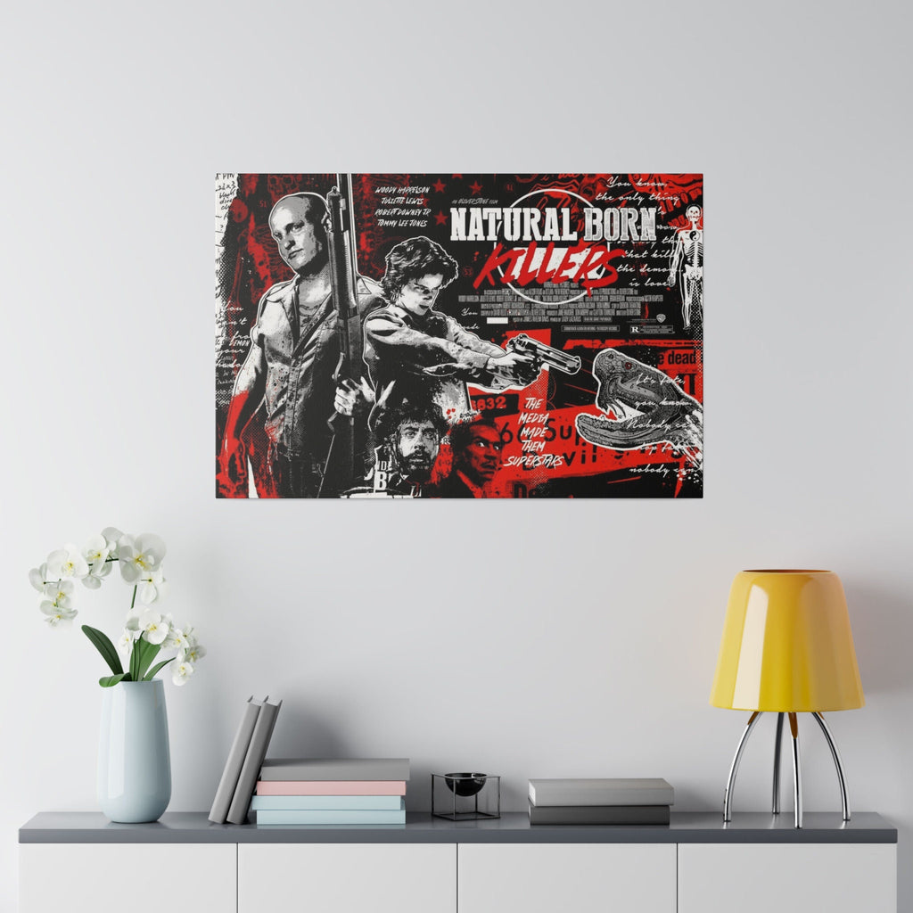 Natural Born Killers Abstract Animated Movie Poster Custom Canvas Wall Print