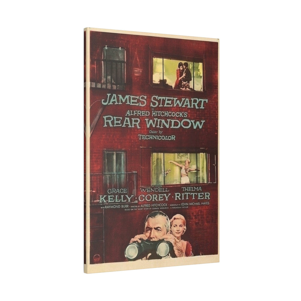 Alfred Hitchcock's Rear Window Vintage Movie Poster Custom Canvas Wall Print